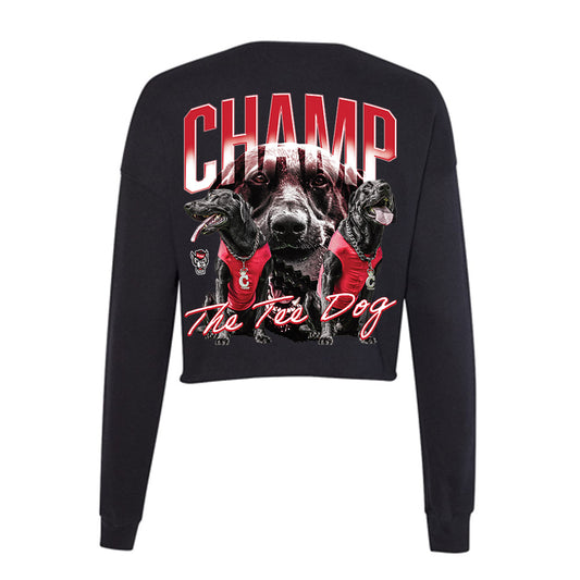 NC State - Ripken : - Champ The Tee Dog Women's Cropped Crew Fleece-1