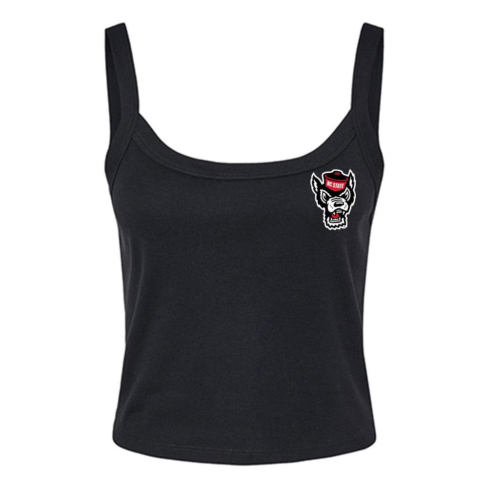 NC State - Ripken : - Champ The Tee Dog Women’s Rib Cropped Tank Top-0