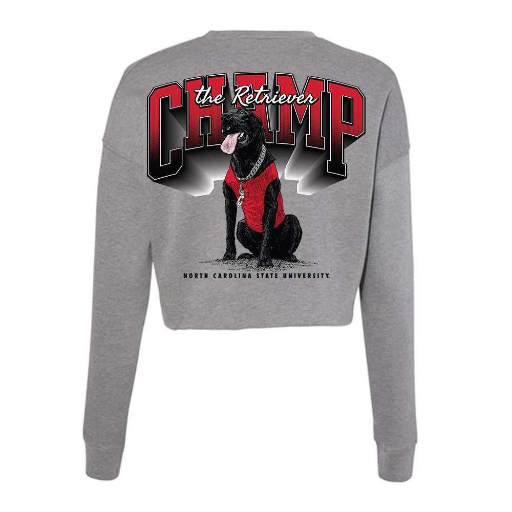 NC State - Ripken : - Champ The Retriever Women's Cropped Crew Fleece-1