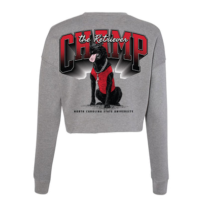 NC State - Ripken : - Champ The Retriever Women's Cropped Crew Fleece-1