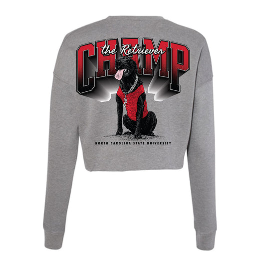 NC State - Ripken : - Champ The Retriever Women's Cropped Crew Fleece-1