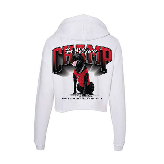 NC State - Ripken : - Champ The Retriever Women's Crop Fleece Hoodie-1