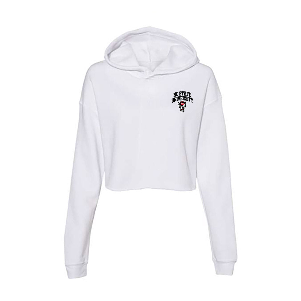 NC State - Ripken : - Champ The Retriever Women's Crop Fleece Hoodie-0