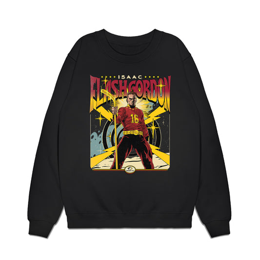 Michigan Tech - NCAA Men's Ice Hockey : Isaac Gordon - Caricature Premium Crewneck Sweatshirt-0