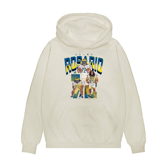 Delaware - NCAA Football : Jaime Rosario - Collage Premium Hooded Sweatshirt-0