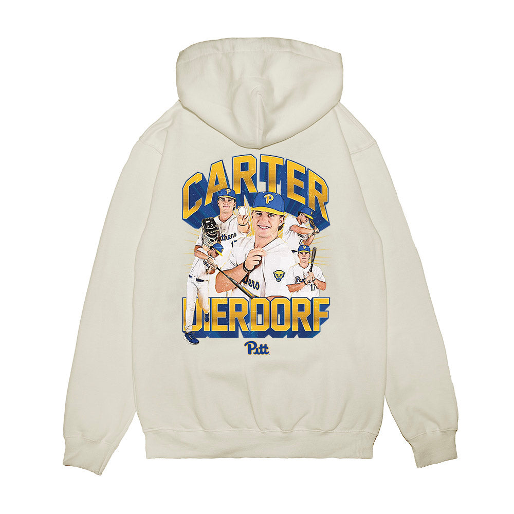 Pittsburgh - NCAA Baseball : Carter Dierdorf - Collage Premium Hooded Sweatshirt-1
