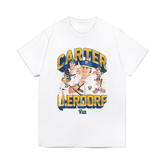 Pittsburgh - NCAA Baseball : Carter Dierdorf - Collage Comfort Colors T-Shirt-0