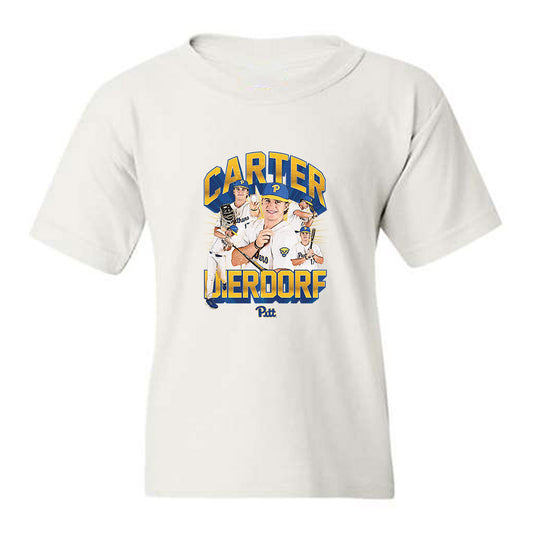 Pittsburgh - NCAA Baseball : Carter Dierdorf - Collage Youth T-Shirt-0
