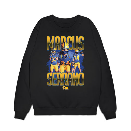 Pittsburgh - NCAA Football : Marcus Serrano - Collage Premium Crewneck Sweatshirt-0