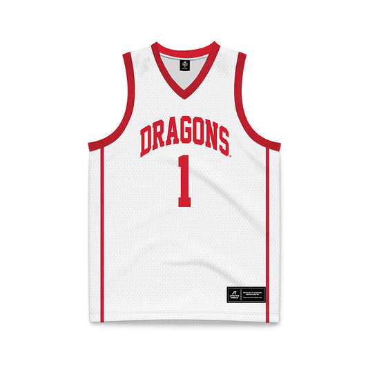 MSUM - NCAA Men's Basketball : Sam Hastreiter - White Basketball Jersey-0