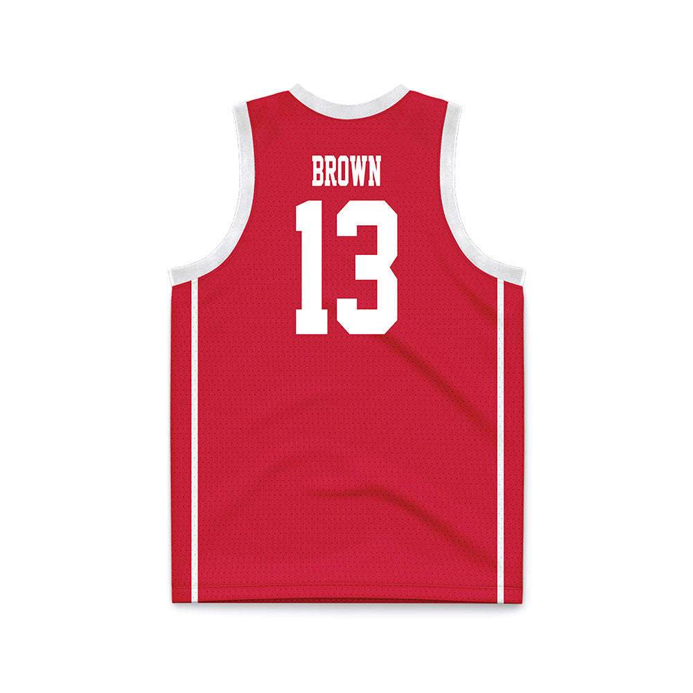 MSUM - NCAA Men's Basketball : Timaris Brown - Red Basketball Jersey-1