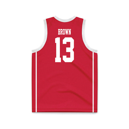 MSUM - NCAA Men's Basketball : Timaris Brown - Red Basketball Jersey-1
