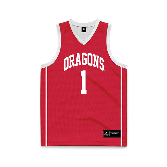 MSUM - NCAA Men's Basketball : Sam Hastreiter - Red Basketball Jersey-0