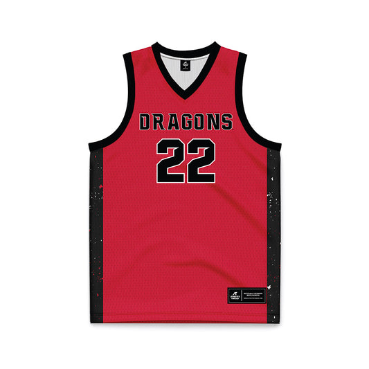 MSUM - NCAA Women's Basketball : Terryn Johnson - Red Basketball Jersey-0