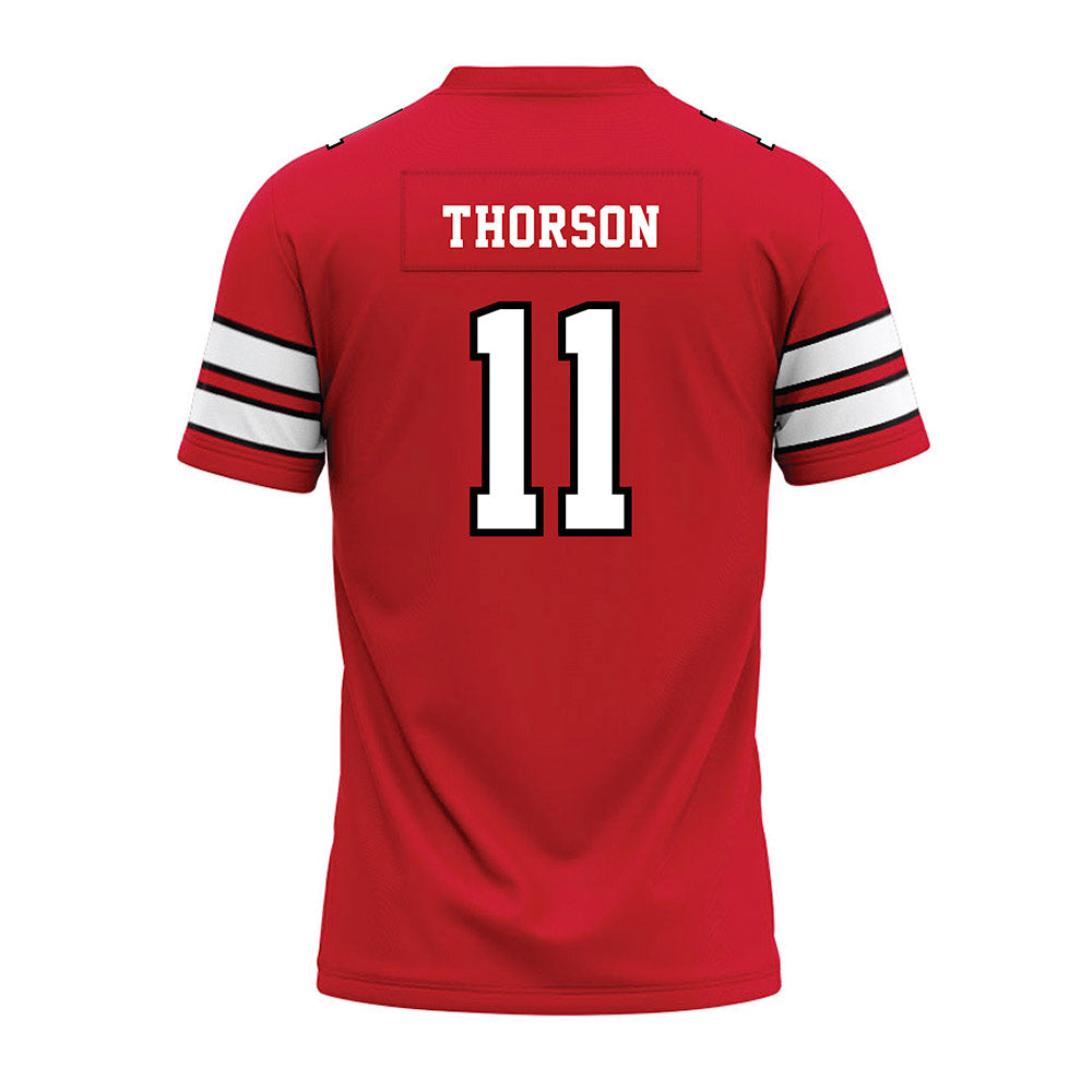 MSUM - NCAA Football : Madden Thorson - Red Premium Football Jersey-1