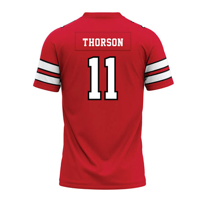 MSUM - NCAA Football : Madden Thorson - Red Premium Football Jersey-1