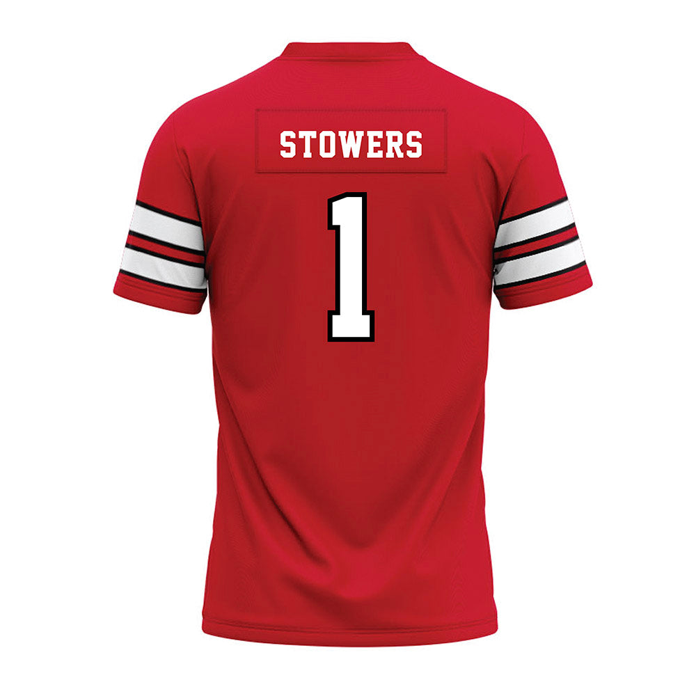 MSUM - NCAA Football : Kennan Stowers - Red Premium Football Jersey-1
