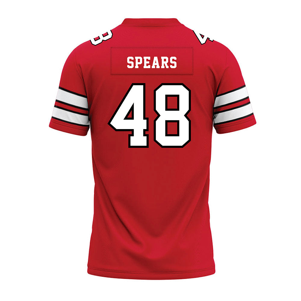 MSUM - NCAA Football : Brayden Spears - Red Premium Football Jersey-1