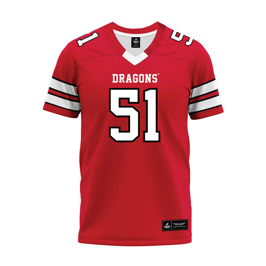 MSUM - NCAA Football : Jacob Brosius - Red Premium Football Jersey-0