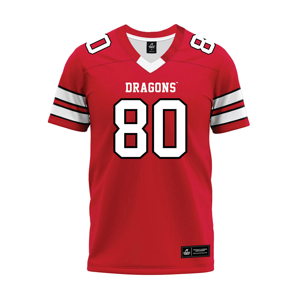 MSUM - NCAA Football : Ty Burgoon - Red Premium Football Jersey-0
