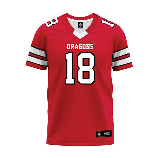 MSUM - NCAA Football : Caleb Johnson - Red Premium Football Jersey-0