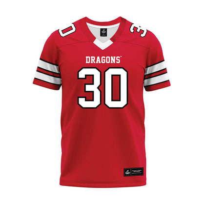 MSUM - NCAA Football : Jacion Owens - Red Premium Football Jersey-0
