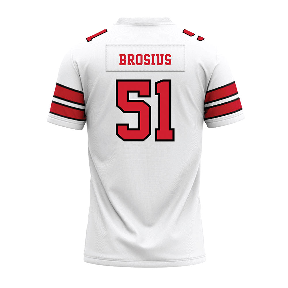 MSUM - NCAA Football : Jacob Brosius - White Premium Football Jersey-1
