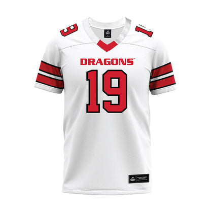 MSUM - NCAA Football : Madden Riggs - White Premium Football Jersey-0