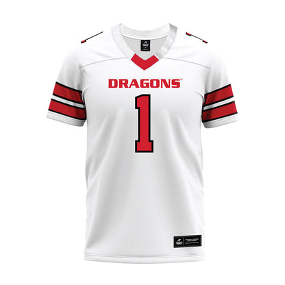 MSUM - NCAA Football : Kennan Stowers - White Premium Football Jersey-0