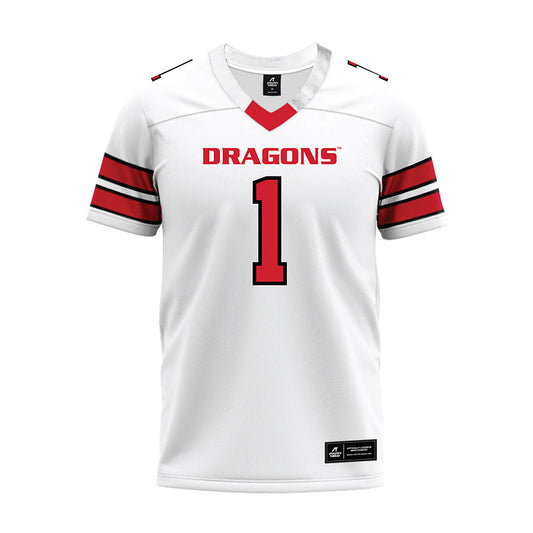 MSUM - NCAA Football : Kennan Stowers - White Premium Football Jersey-0