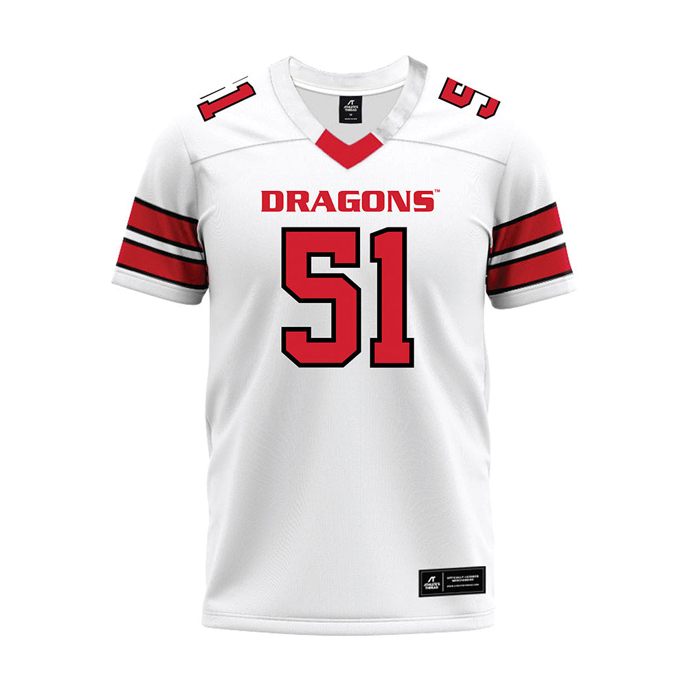 MSUM - NCAA Football : Jacob Brosius - White Premium Football Jersey-0