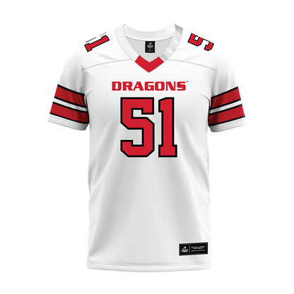 MSUM - NCAA Football : Jacob Brosius - White Premium Football Jersey-0