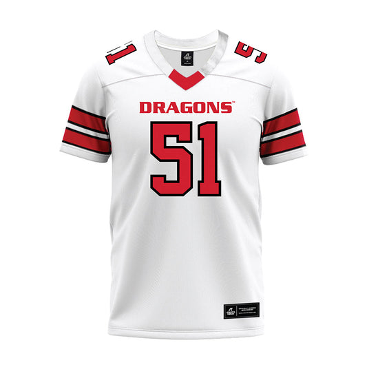 MSUM - NCAA Football : Jacob Brosius - White Premium Football Jersey-0