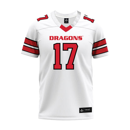 MSUM - NCAA Football : Dominic Morton - White Premium Football Jersey-0
