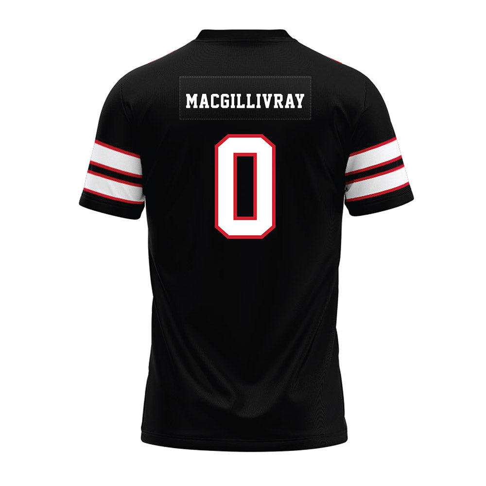 MSUM - NCAA Football : Hunter MacGillivray - Black Premium Football Jersey-1