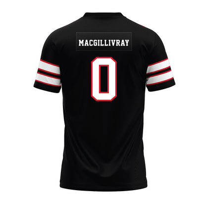 MSUM - NCAA Football : Hunter MacGillivray - Black Premium Football Jersey-1