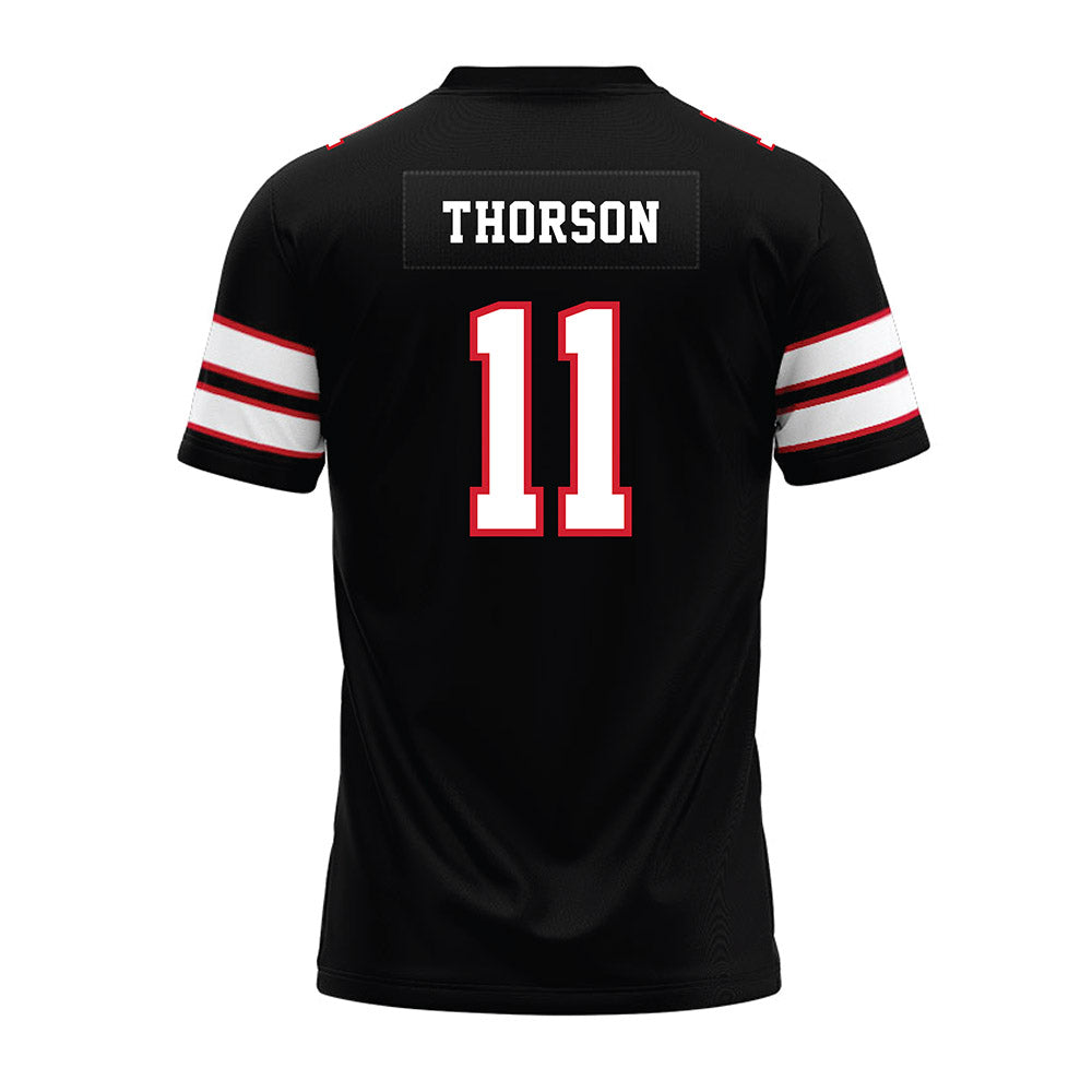 MSUM - NCAA Football : Madden Thorson - Black Premium Football Jersey-1