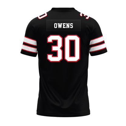 MSUM - NCAA Football : Jacion Owens - Black Premium Football Jersey-1