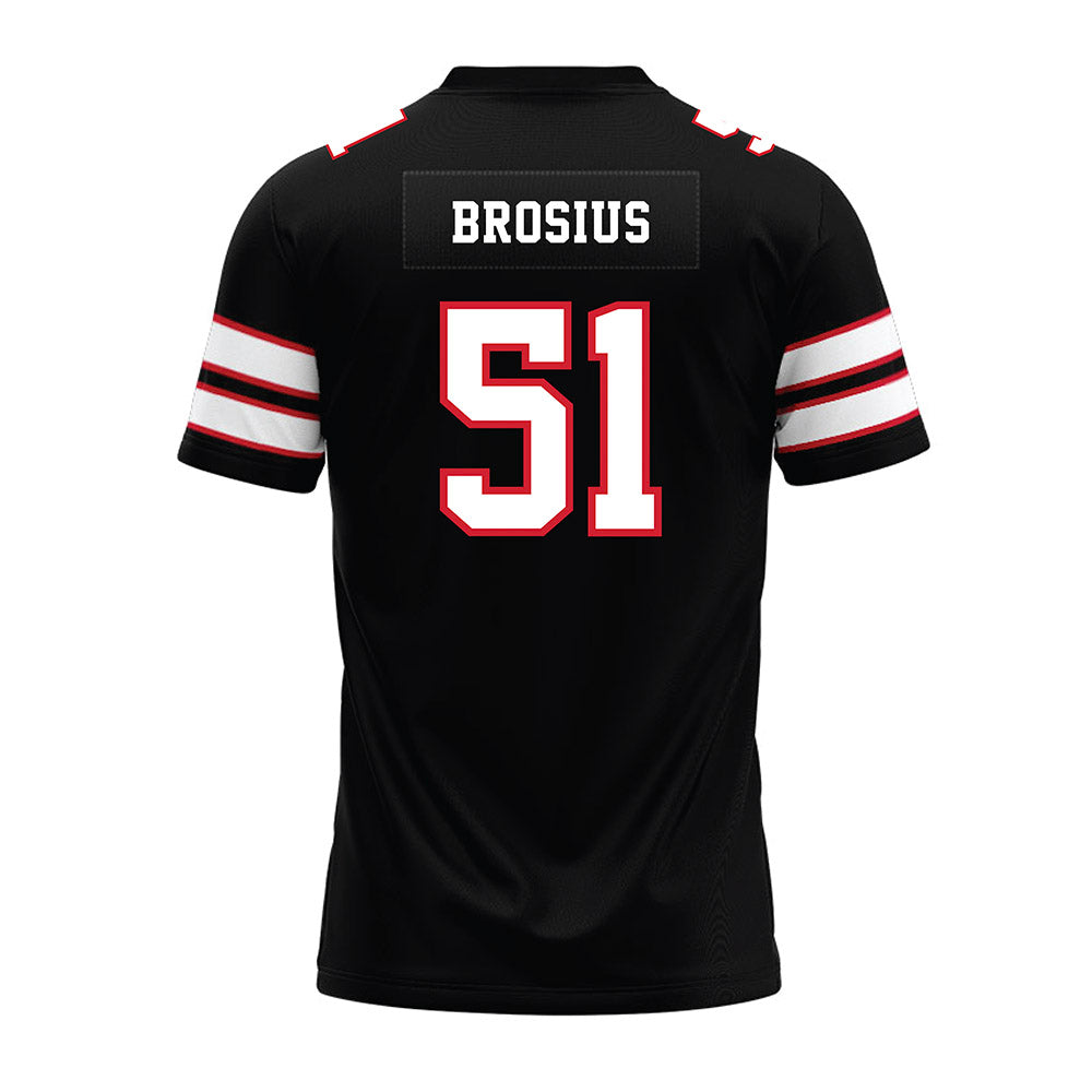 MSUM - NCAA Football : Jacob Brosius - Black Premium Football Jersey-1