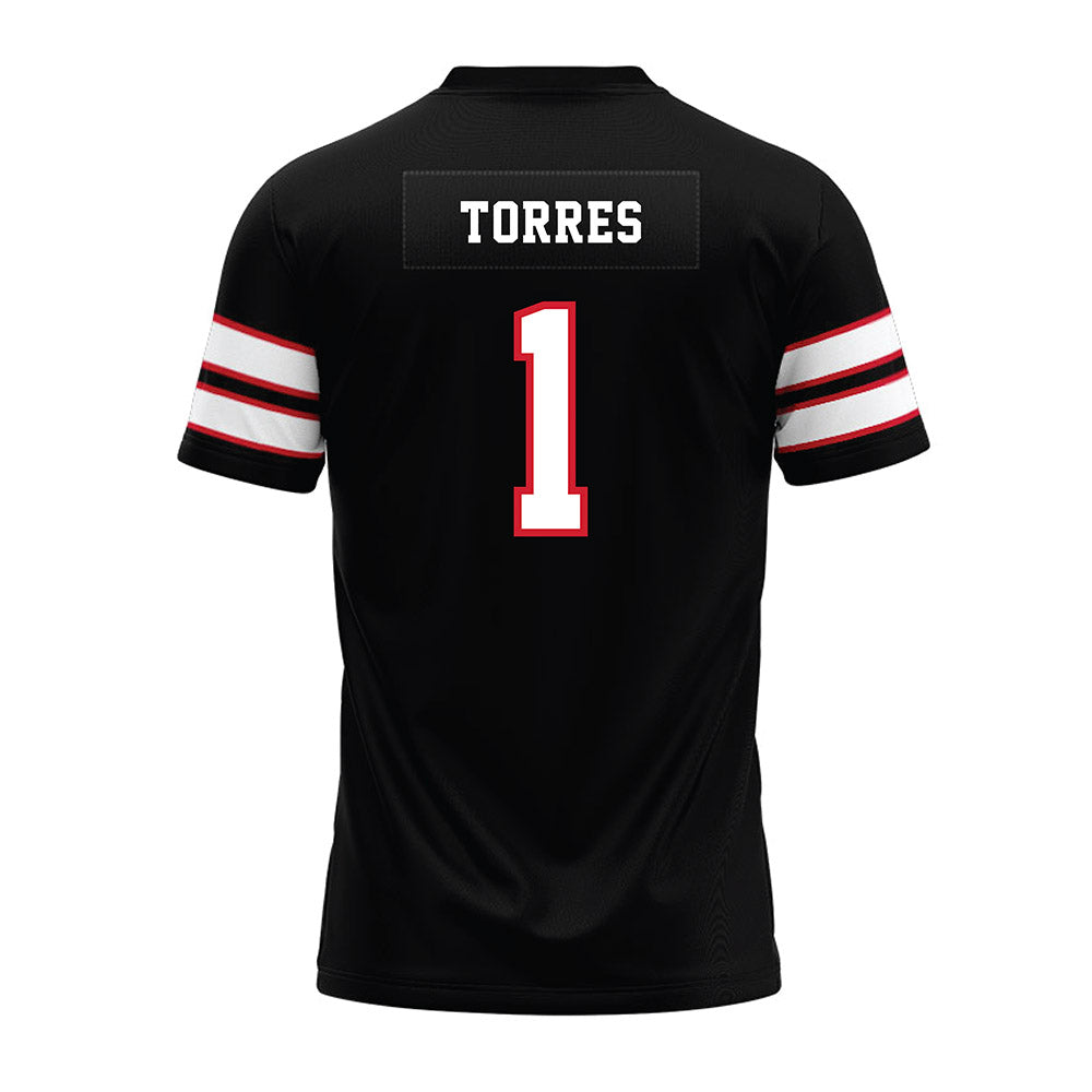 MSUM - NCAA Football : Jesus Torres - Black Premium Football Jersey-1