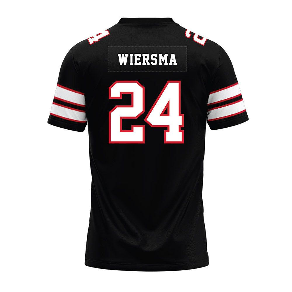 MSUM - NCAA Football : Owen Wiersma - Black Premium Football Jersey-1