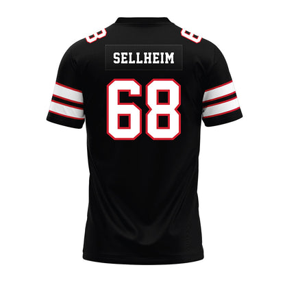 MSUM - NCAA Football : Brennan Sellheim - Black Premium Football Jersey-1