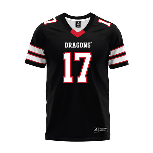 MSUM - NCAA Football : Dominic Morton - Black Premium Football Jersey-0