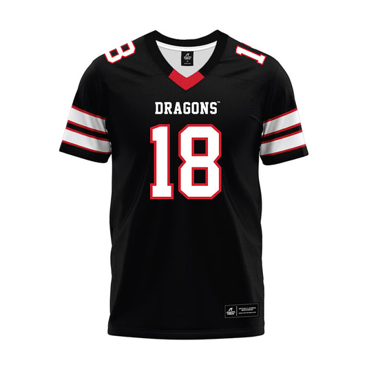MSUM - NCAA Football : Caleb Johnson - Black Premium Football Jersey-0