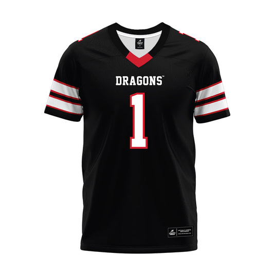 MSUM - NCAA Football : Kennan Stowers - Black Premium Football Jersey-0