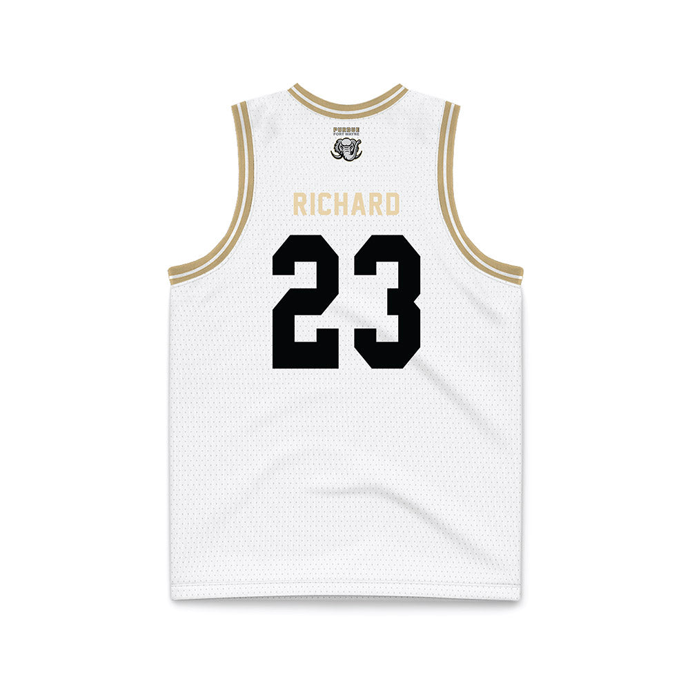 PFW - NCAA Men's Basketball : Solomon Richard - White Basketball Jersey-1