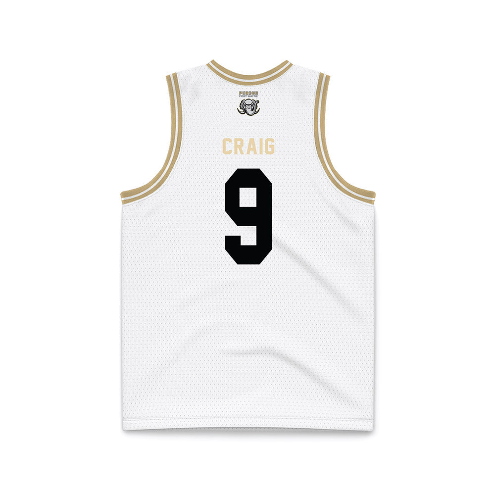 PFW - NCAA Men's Basketball : Deandre Craig - White Basketball Jersey-1