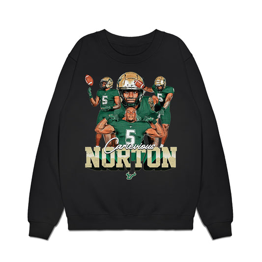 USF - NCAA Football : Cartevious Norton - Collage Premium Crewneck Sweatshirt-0
