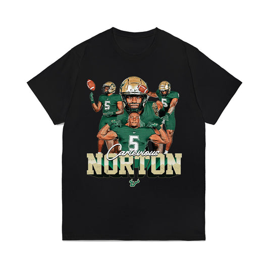 USF - NCAA Football : Cartevious Norton - Collage Comfort Colors T-Shirt-0