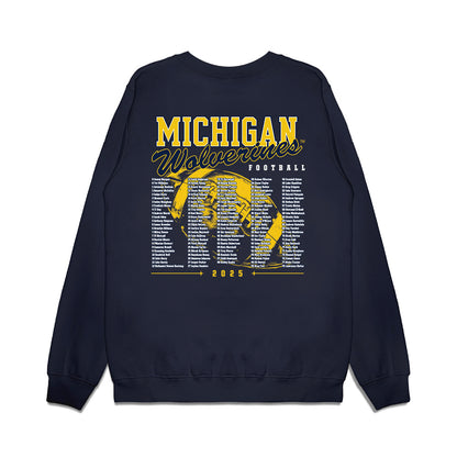 Michigan - NCAA Football : - Roster Premium Crewneck Sweatshirt-1